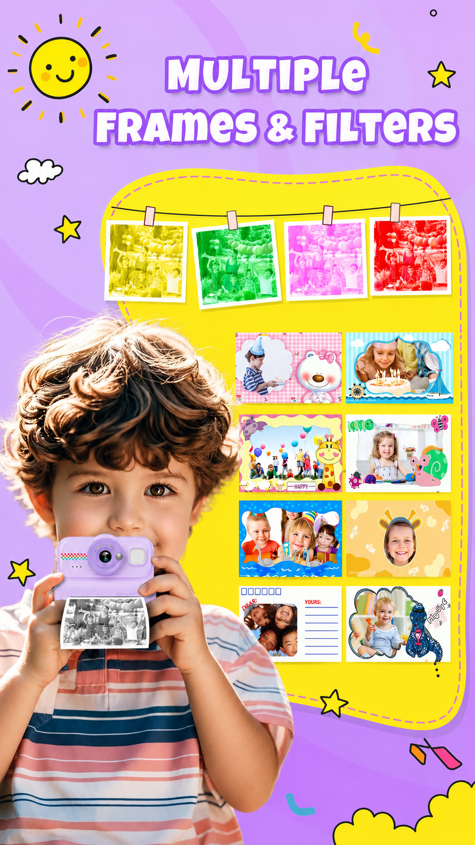 HiMont Kids Instant Print Camera for Boys & Girls | 1080P HD Digital Photo & Video Camera with Instant Thermal Printing, 32GB Memory Card & 3 Paper Rolls | Fun Educational Gift Toy for Kids Age 3-12 Years