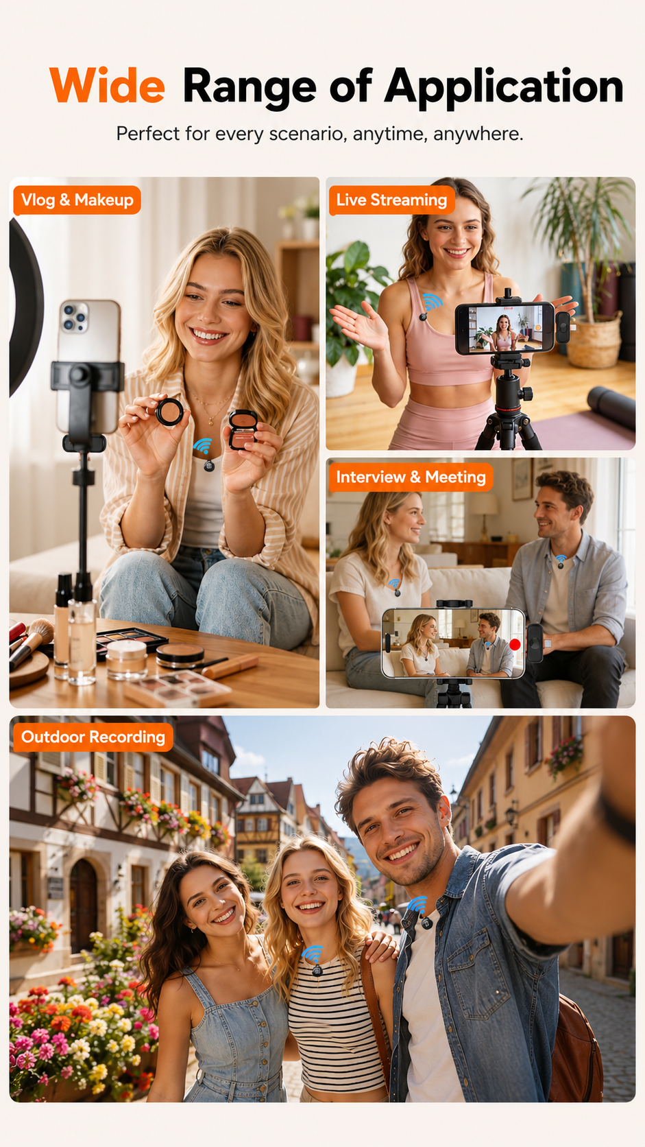 Gadraxio Dual Wireless Lavalier Mic — Crystal Clear Audio for Creators